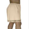 Underworks Pettipants Cotton Knit Culotte Slip Bloomers Split Skirt 9-inch Inseam 4X-Large-Beige view 2