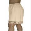 Underworks Pettipants Cotton Knit Culotte Slip Bloomers Split Skirt 9-inch Inseam 4X-Large-Beige view 4