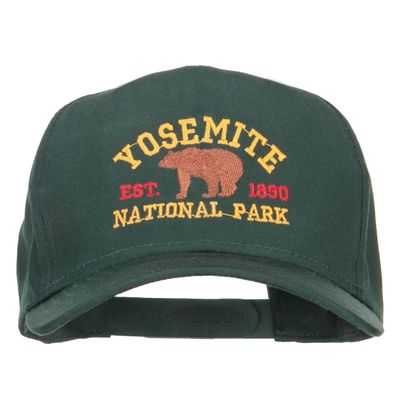 Yosemite National Park Gold Embroidered Cap - Dark Green OSFM