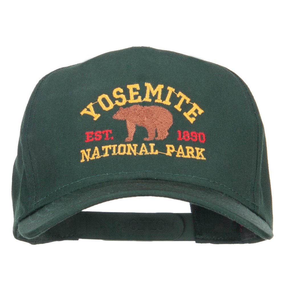 Yosemite National Park Gold Embroidered Cap - Dark Green OSFM