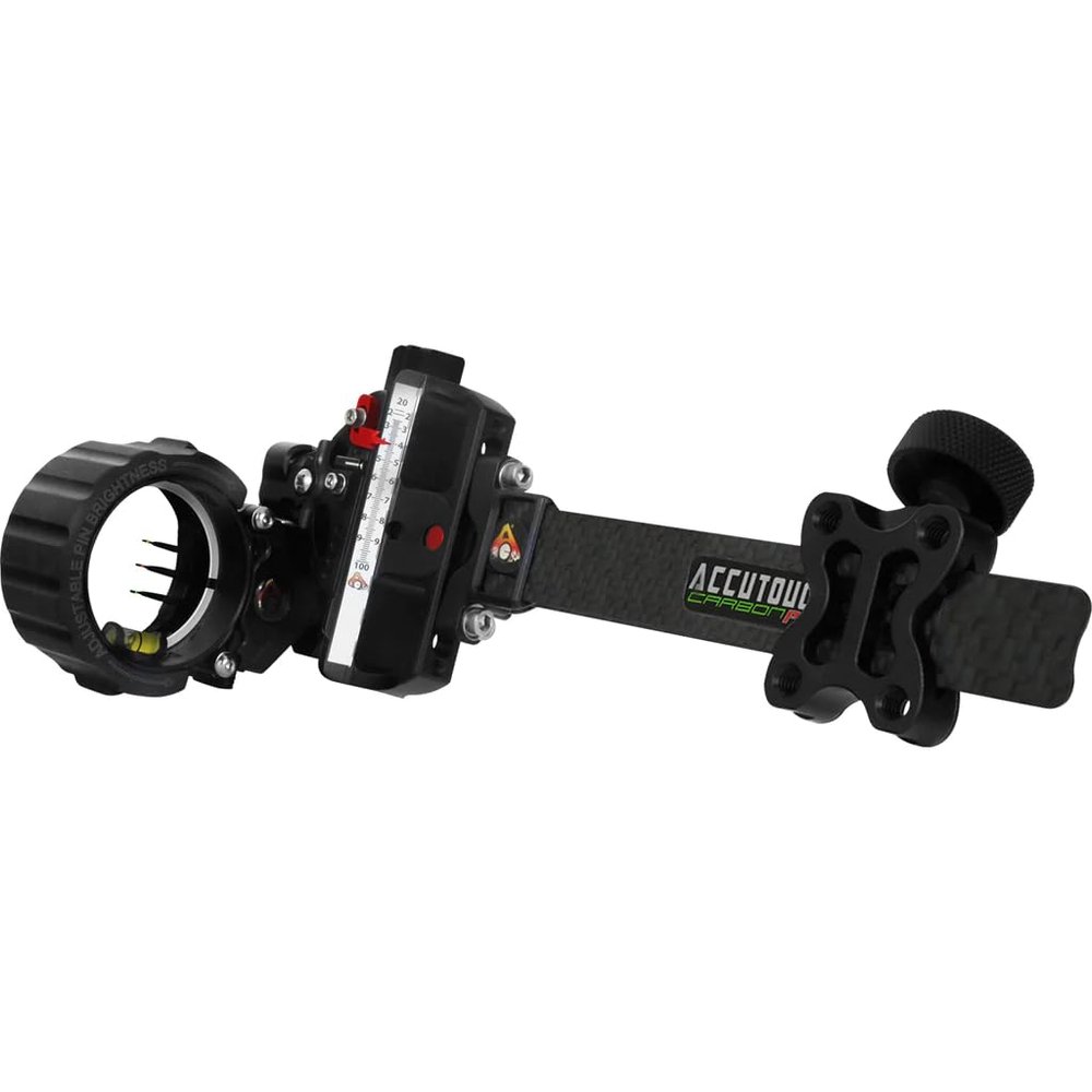 Axcel ACUT-C319-4BK Accu Touch Carbon Pro Stat 3 Pin .019 Archery Sight, Left Hand/Right Hand
