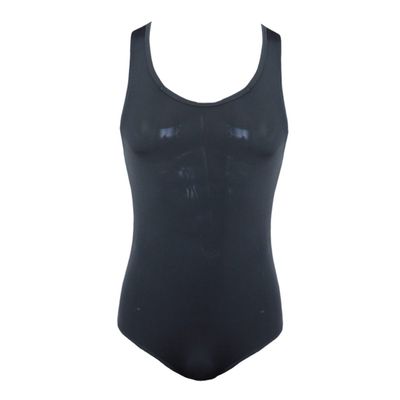 YiZYiF Men's Soft Smooth Freestyle Wrestling Singlet Bodysuit Underwear Black X-Large