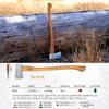 1844 Helko Werk Germany Classic Scout Axe - Made in Germany Felling Axe, Cutting Axe, Camping Axe, for felling trees, cutting wood, splitting camp firewood - Head 2.5 lbs, Handle 28 in. (Scout) #10492 view 2