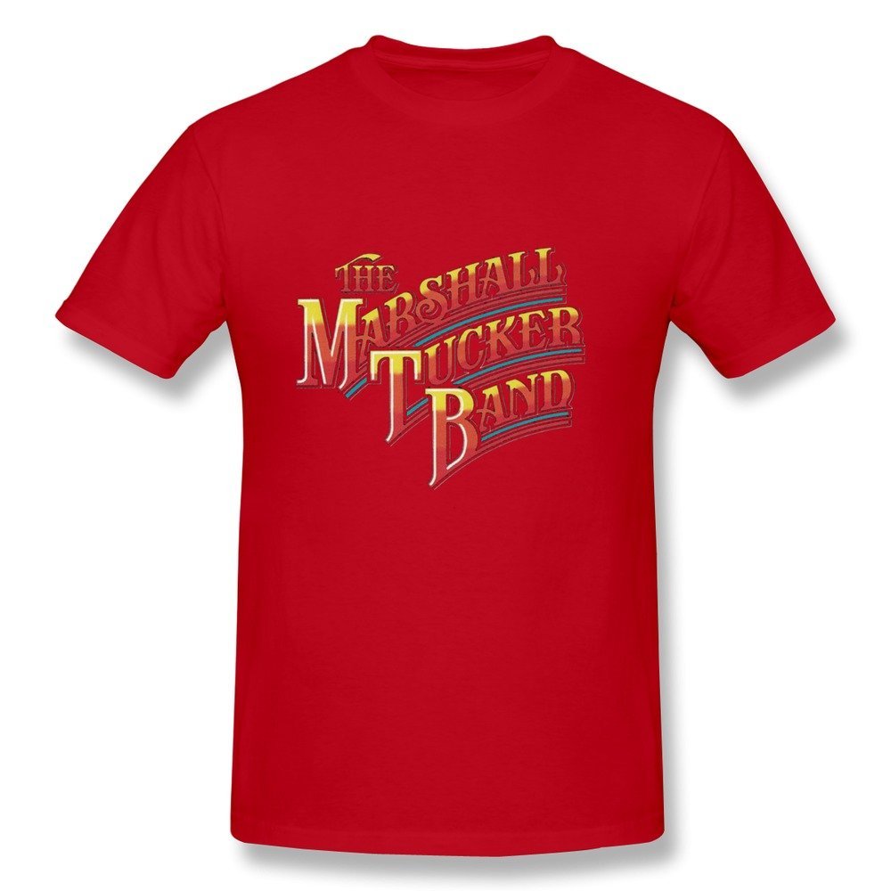 BYONE The Marshall Tucker Band Rainbow Logo Cotton O-Neck T Shirt For Mens Red XS
