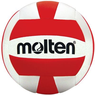 Molten Recreational Volleyball - Red, Red/White, Official (MS500-RED)