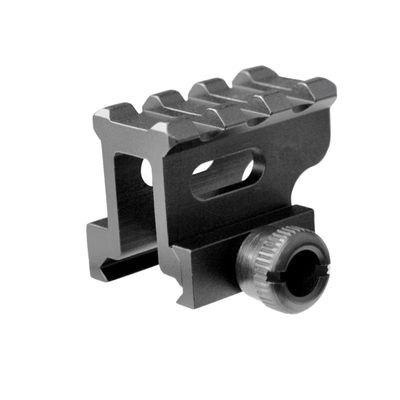 Lion Gears BridgeMount Rail Tactical Picatinny 1" Riser, 1.45" Long, 3 Slots, Complete with Steel Nut and Thumb Bolt, BM0310BT