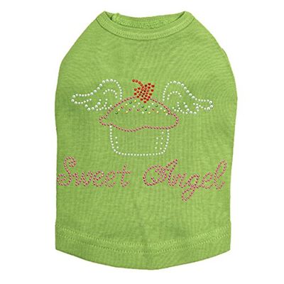 Sweet Angel Dog Shirt Lime Green 4X Large