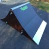 Ramptech Spine Ramp (2' Tall x 4' Wide) - Weatherproof, Heavy-Duty Indoor and Outdoor DIY Skateboard Spine Kit - Portable Skateboarding Ramps with Caster Wheels and High Friction ABS Surfacing Black view 2