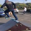 Ramptech Spine Ramp (2' Tall x 4' Wide) - Weatherproof, Heavy-Duty Indoor and Outdoor DIY Skateboard Spine Kit - Portable Skateboarding Ramps with Caster Wheels and High Friction ABS Surfacing Black view 3