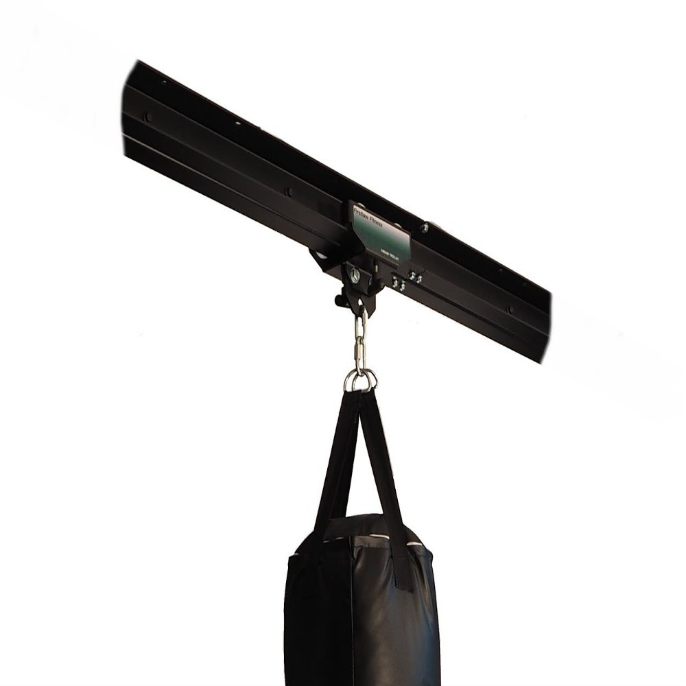 Firstlaw Fitness I-Beam Rolling Mount for Punching Bag & 4 Foot Rail Combo - Green Rolling Mount - Made in The USA