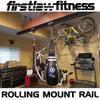 4 Foot Rail System - With Standard Brake - Red Rolling Mount view 3