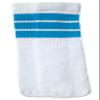 SKATERSOCKS 10" Kids White tube socks with Baby Blue stripes style 1 view 1