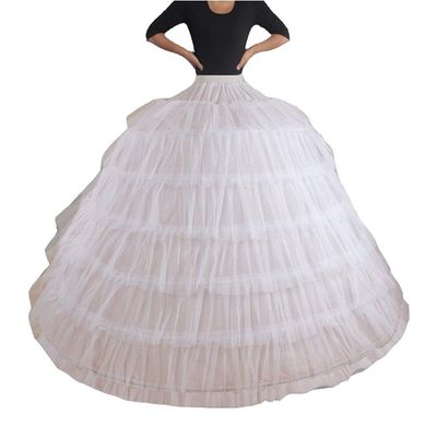 XYX White Victorian Wedding Petticoat, US 2-22W, 6 Hoop, 151cm Diameter, 475cm Circumference, Female, Women, Brides, Wedding Attendees, Polyester