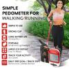 PINGKO Best Pedometer for Walking Accurately Track Steps Multi-Function Portable Sport Pedometers Step/Distance/Calories/Counter - Red view 2