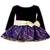 Bonnie Jean Little Girls Purple Hipster Dress with Gold Bow (2T, Purple) view 1