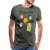 Spreadshirt Mission Hill Faces Men's Premium T-Shirt, 2XL, Asphalt Gray view 1