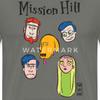 Spreadshirt Mission Hill Faces Men's Premium T-Shirt, 2XL, Asphalt Gray view 3