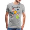 Spreadshirt Mission Hill Faces Men's Premium T-Shirt, 3XL, Heather Gray view 1