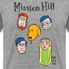 Spreadshirt Mission Hill Faces Men's Premium T-Shirt, 3XL, Heather Gray view 3