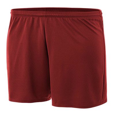 A4 7" Youth Power Mesh Shorts, Cardinal, Large