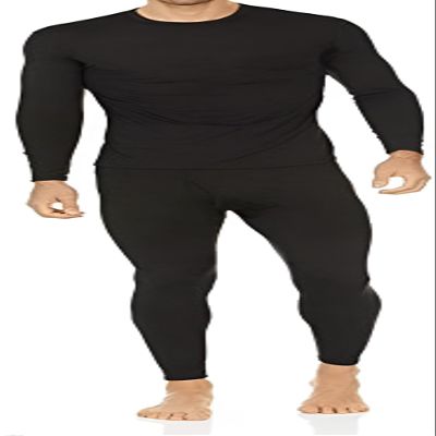 Thermajohn Long Johns Thermal Underwear for Men Fleece Lined Base Layer Set for Cold Weather (Small, Black)