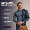Thermajohn Long Johns Thermal Underwear for Men Fleece Lined Base Layer Set for Cold Weather (Small, Black) view 3