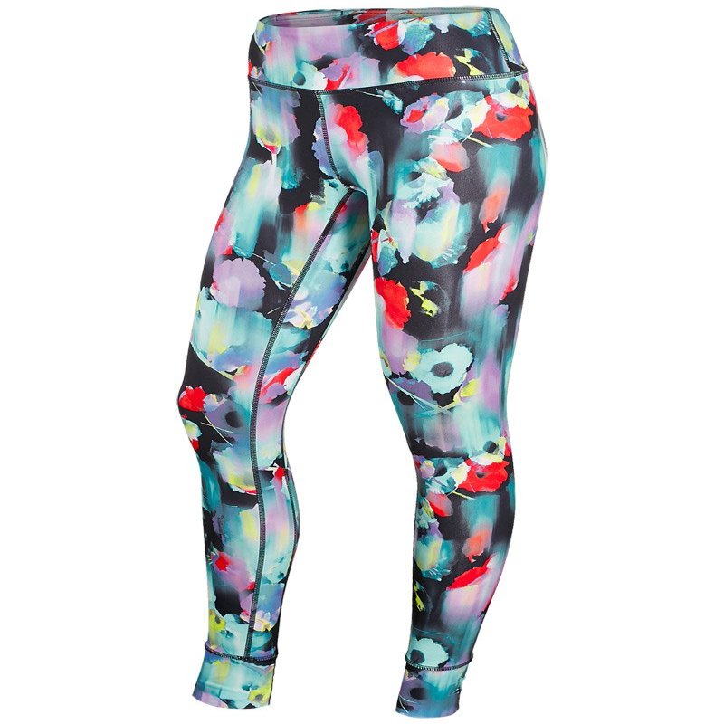 ASICS Women's Printed Tight Bottom, Inkblot Floral, Small