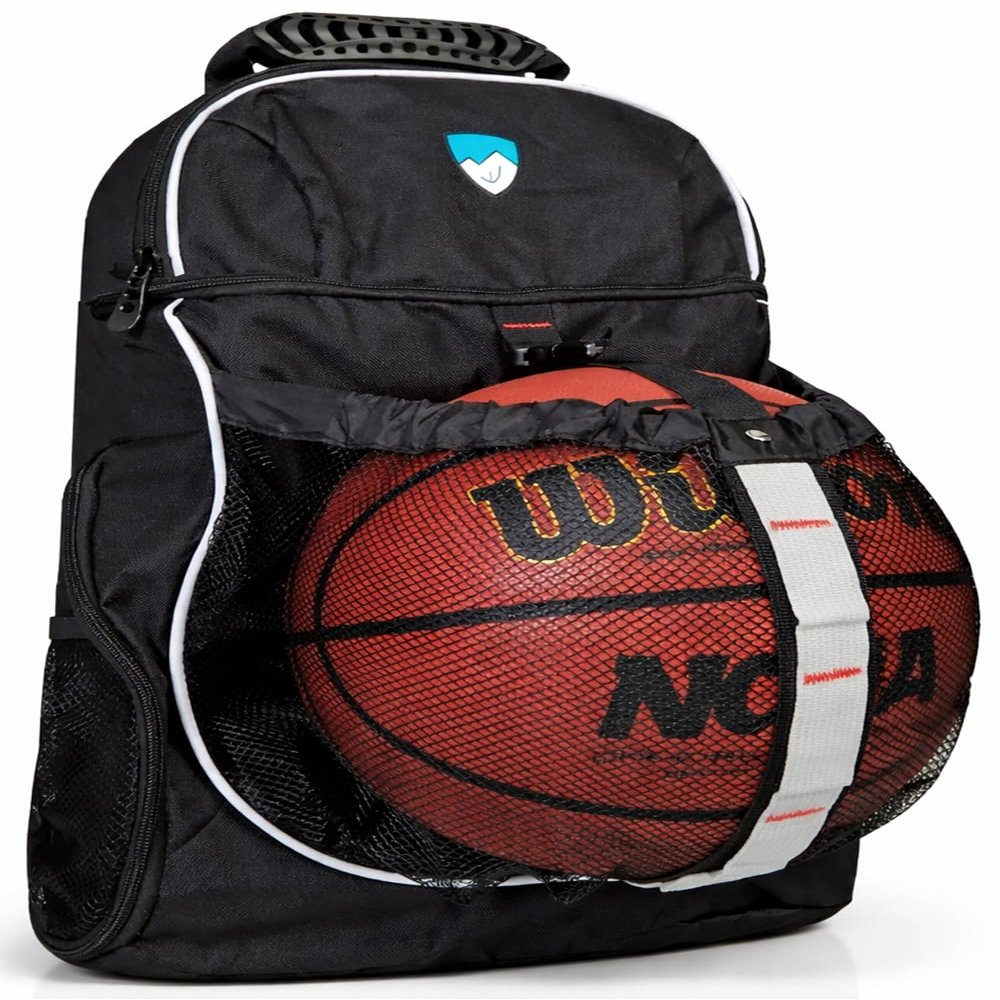 Hard Work Sports Basketball Backpack with Ball Compartment Spacious Shoe Storage for Basketball, Large Sports Bag