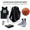 Hard Work Sports Basketball Backpack with Ball Compartment Spacious Shoe Storage for Basketball, Large Sports Bag view 3
