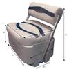 DeckMate Complete Premium Pontoon Flip Flop Seat and Base (Ivory/Burgundy/Tan) view 3