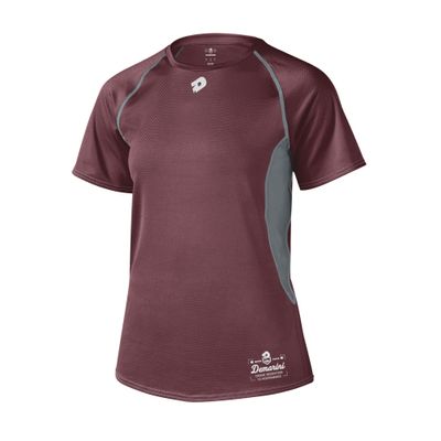 DeMarini Women's Game Day Short Sleeve Team Shirt, Maroon, X-Large