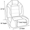 DeckMate 4-Piece Bass Boat Seats (Charcoal & Gray) view 2