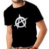 lepni.me Mens T-shirt Anarchist Symbol Anarchism Political Design Anarchy Monogram (XX-Large Black White) view 1