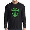 lepni.me Mens T Shirt Knights Templar Soldiers of Christ Crusader Cross Shield (M Black Green) view 1