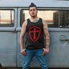 lepni.me Men's Tank Top Knights Templar Soldiers of Christ Crusader Cross Shield (M Black Fluorescent) view 3