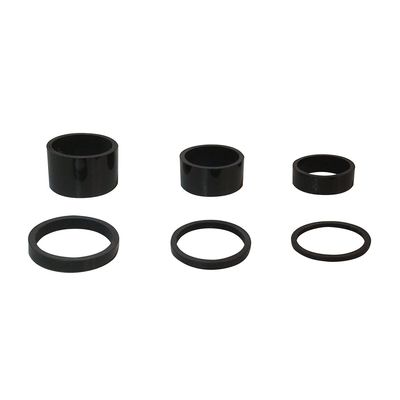 6PCS Light Weight UD Carbon Bright Black Headset Spacers 1 1/8"-2mm,3mm,5mm,10mm,15mm,20mm