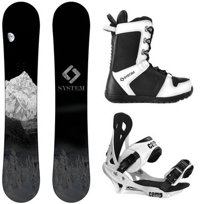 System MTN and Summit Complete Mens Snowboard Package (144 cm, Boot Size 8)