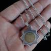 2 Tone 4 Qul Kul Quran Surah Necklace Islamic Art Islam Chain Muslim (24" Silver Pt Chain) view 4