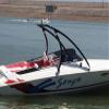 Big Air Ice Wakeboard Tower (Black Powder Coat) - Universal, Collapsible Boat Wake Tower - Accommodates 62" - 103" Mounting Width - 16' or Longer Boat Compatible view 4
