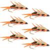 Double Bead Peacock Stonefly Nymph with Amber Biot Legs Fly Fishing Flies - Trout and Bass Wet Fly Pattern - 6 Flies Hook Size 12