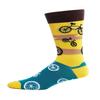 FineFit Man Cave Trouser Socks - One Size, Bicycles Yellow view 1