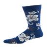 FineFit Man Cave Trouser Socks - One Size, Hibiscus - Navy view 1
