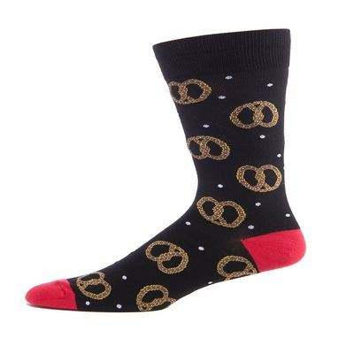 FineFit Man Cave Trouser Socks - One Size, Pretzer, Black