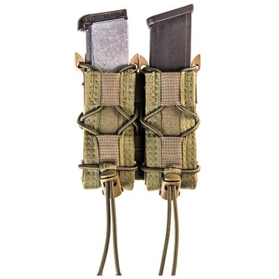 High Speed Gear - Double Pistol Taco MOLLE Mag Pouch, Police Gear & Military Gear, Tactical Magazine Pouch for Professionals (OD Green)