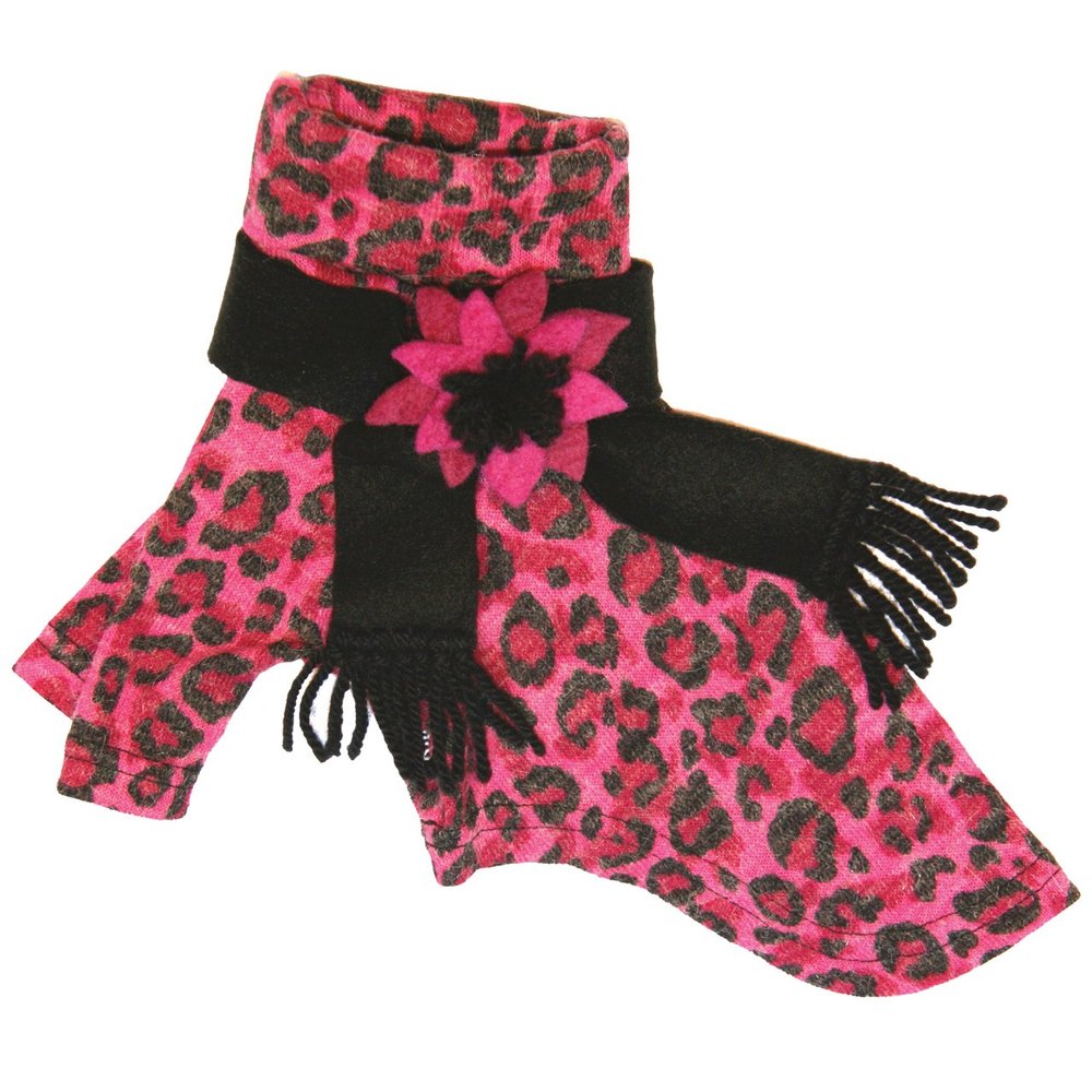 Dog in the Closet, The Ava Pink Leopard Dog Sweater Dress