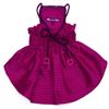 Dog in the Closet, The Lanna Collection - Fuchsia Checked Silk Dress with Crochet Trim view 3