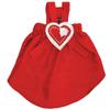 Dog in the Closet, The Holly Custom Red Silk Dog Dress with Heart Attachment view 1