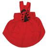 Dog in the Closet, The Holly Custom Red Silk Dog Dress with Ladybug Attachment view 1