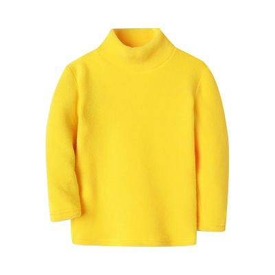 Mud Kingdom Girls Shirts Fleece Turtleneck Base Tops Plain 3T Yellow