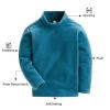 Mud Kingdom Boys Tops Fleece Turtleneck Base Shirts Plain 6 Greenish Blue view 3